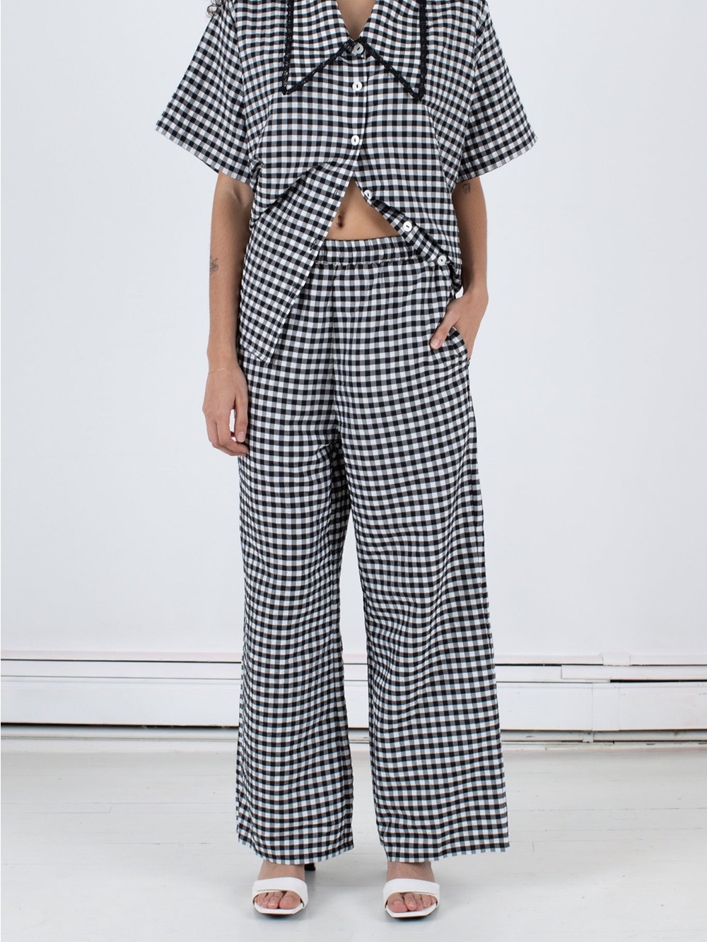 Wray Gingham Cropped Pants
